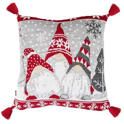 Наволочка Прованс Веселі гноми сіра 45х45 см (37490) - фото 3