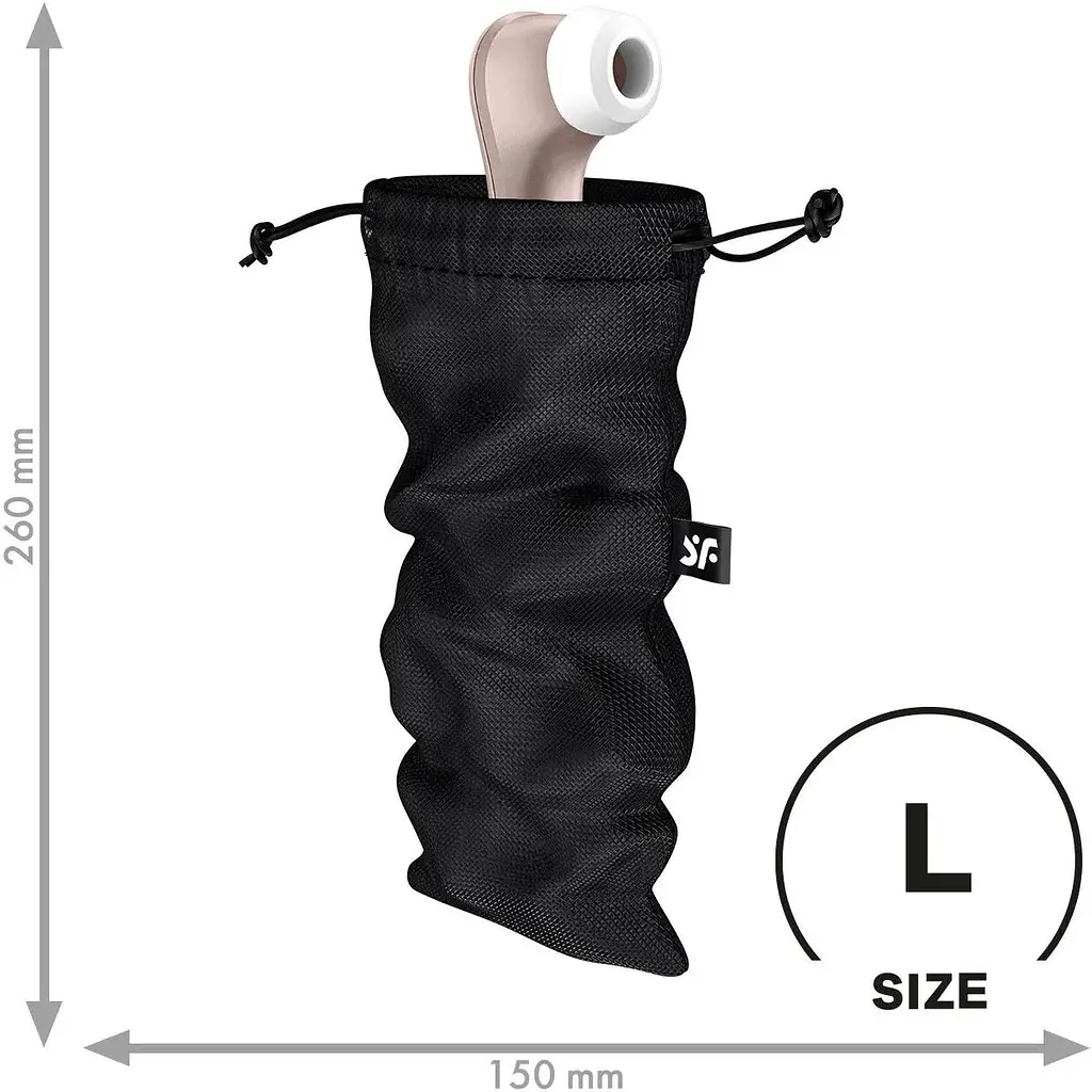 Мішечок для зберігання іграшок Satisfyer Treasure Bag L Black - фото 2