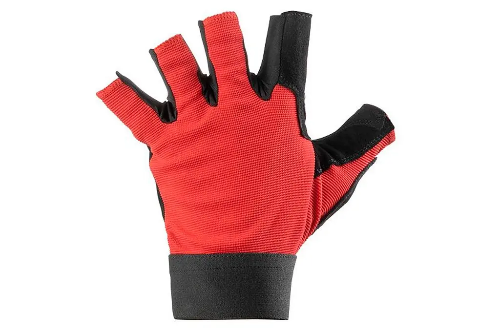 Рукавички захисні робочі без пальців Intertool шкіра козяча вставки спандекс 10" - фото 2