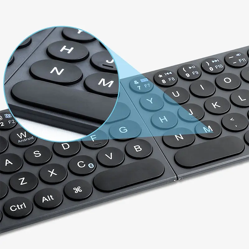 Бездротова клавіатура Fold Mini Keyboard FMK-01 Bluetooth Black Wiwu teh0029795 - фото 7