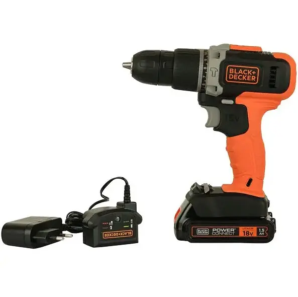 Акумуляторний дриль-шурупокрут Black+Decker з АКБ та ЗП BCD003C1 - фото 2