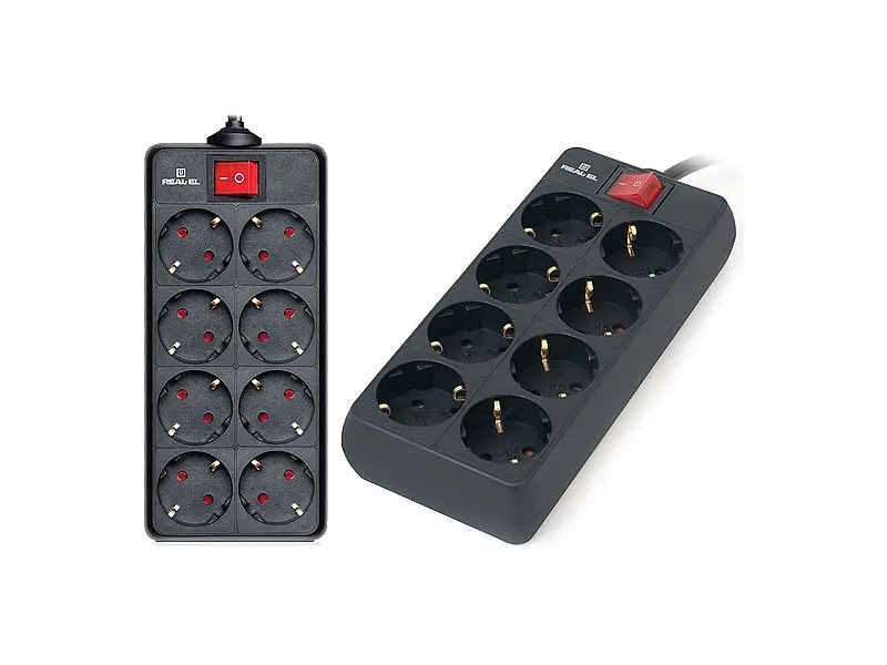 Сетевой удлинитель REAL-EL RS-8 Protect 3 м