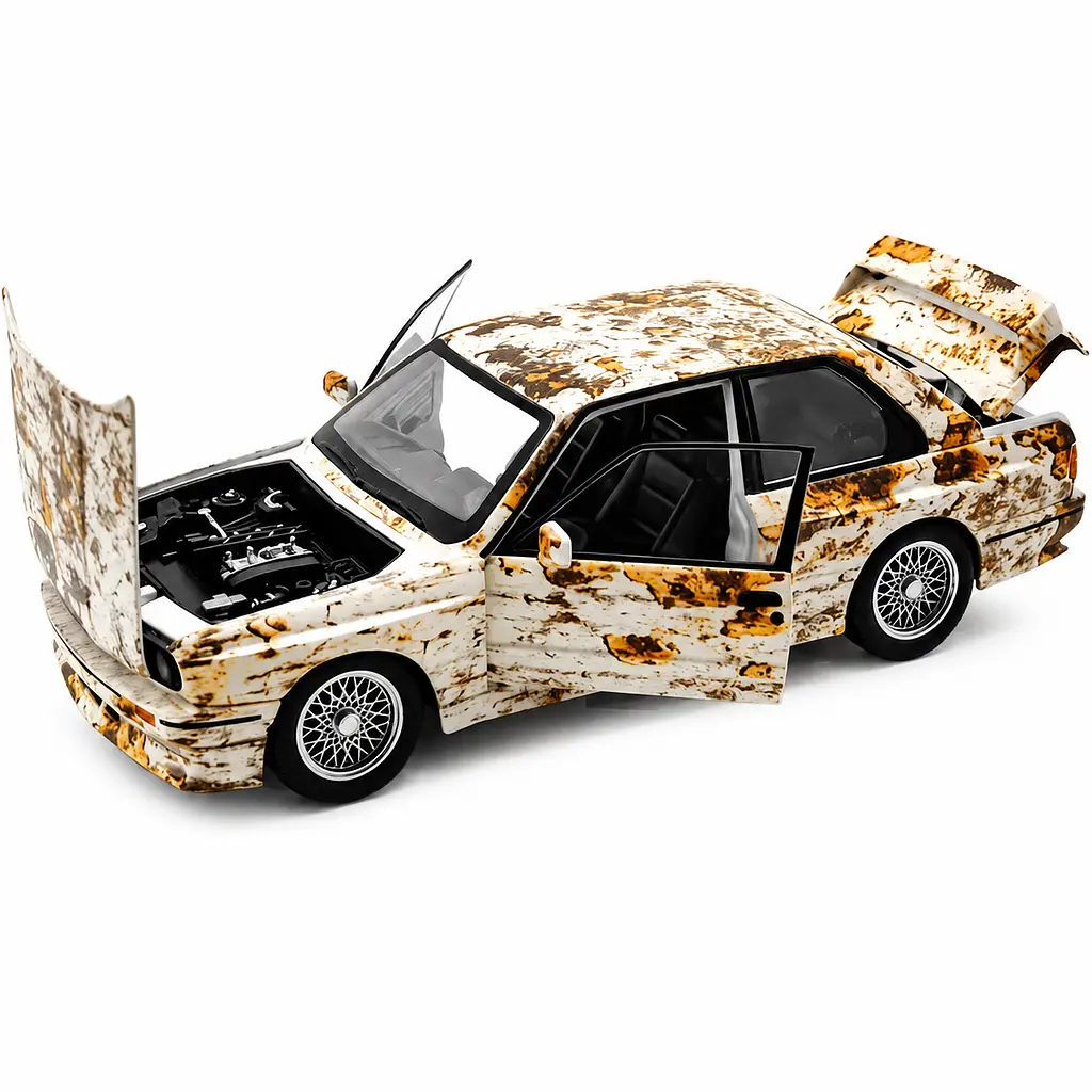 Колекційна металева модель автомобіля АвтоЕксперт BMW M3 E30 Іржавий Тюнінг з інерцією, світлом та звуком 1:24 - фото 5