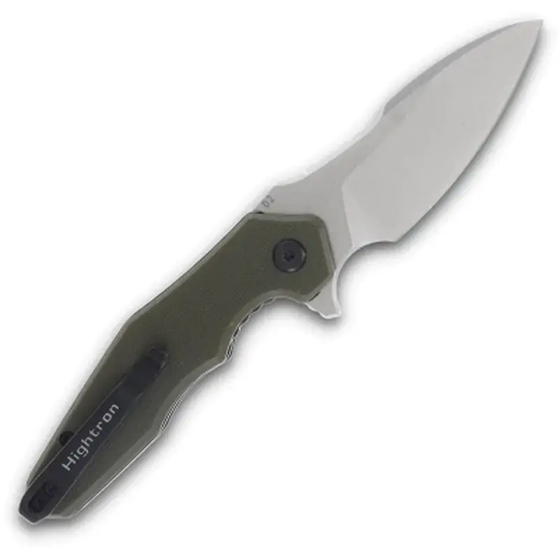 Ніж Hightron Mini Ventura, D2, G10, зелений, сталевий stonewash клинок (HK05GRNS) - фото 3