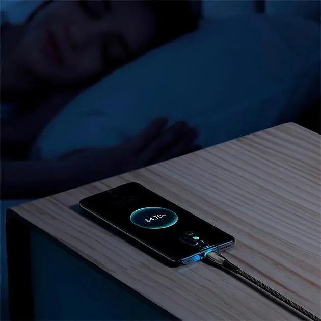 Кабель Baseus Glimmer Series Fast Charging USB-A to USB-C 100W 2m Black (CADH000501) - фото 6