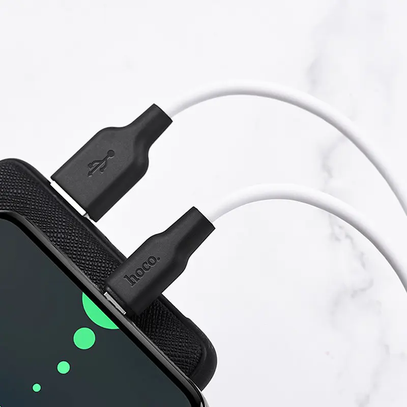 Дата кабель Hoco X21 Plus Silicone Type-C Cable (1m) Чорний / Білий - фото 2