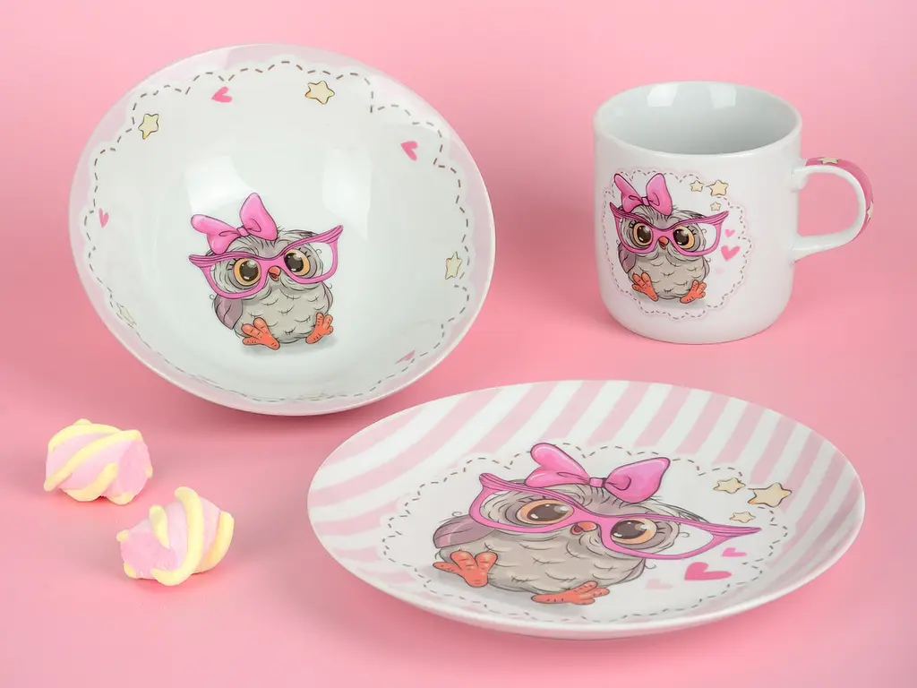 Тарілка дитяча обідня порцелянова Limited Edition Owl 18см (YF6031-1) - фото 2