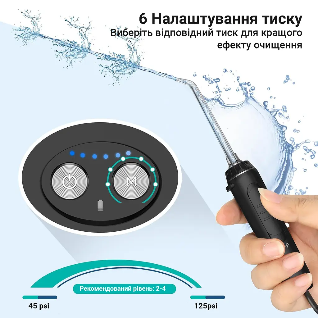 Іригатор H2ofloss HF-3pro Black - фото 4