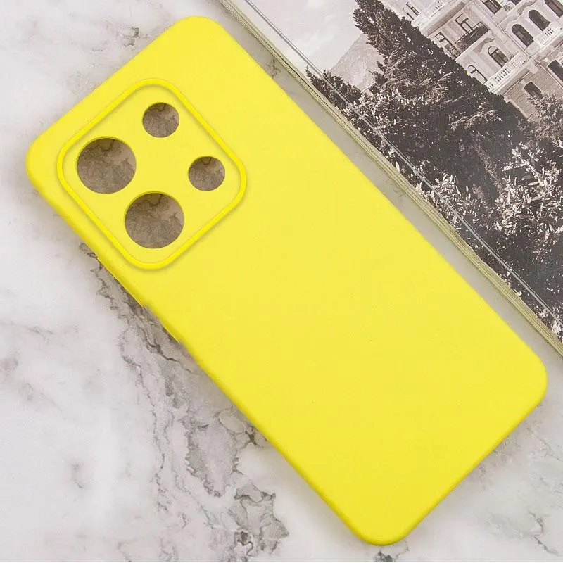 Чехол Silicone Cover Lakshmi Full Camera (AA) для Xiaomi Poco X6 Pro Желтый / Flash - фото 2