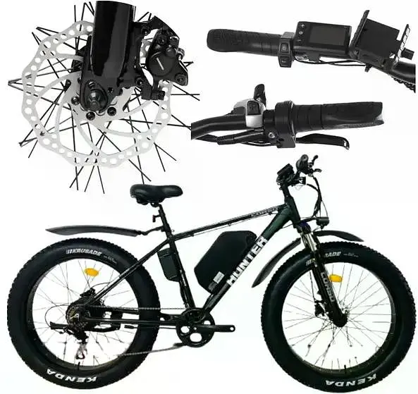 Електровелосипед Corso HUNTER 26 дюймів (750W, 48V, 20Ah) Чорний - фото 4