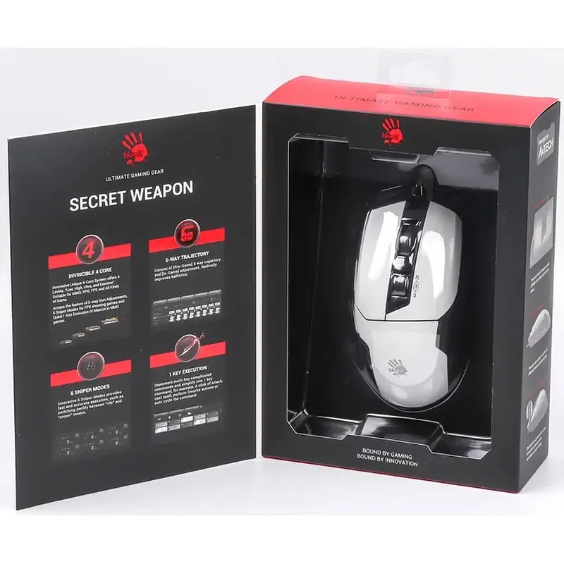 Миша ігрова A4Tech W70 Max Bloody (Panda White) - фото 10
