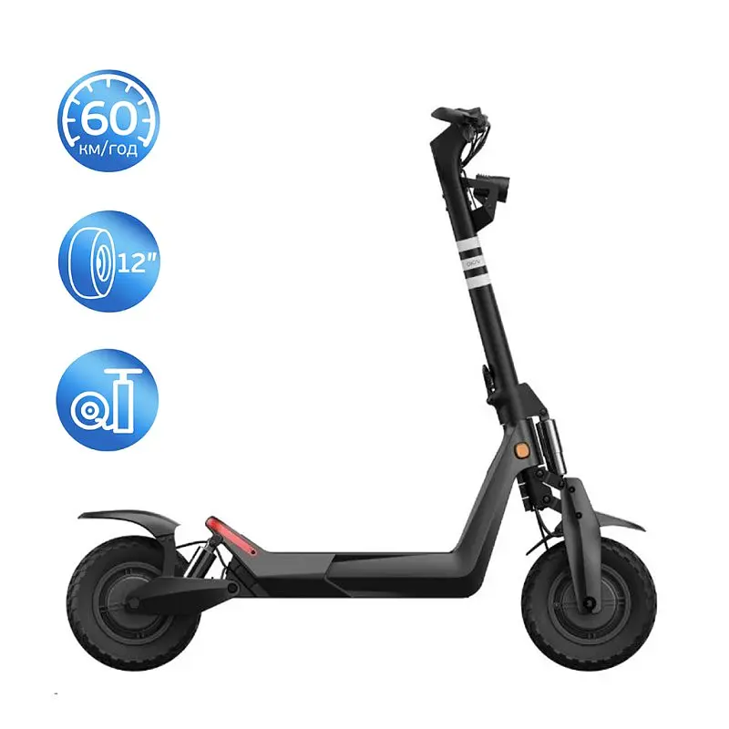 Електросамокат OKAI ES800 Panther Off-Road Black 12", 1500(3000)W, Dual Motor, 19.2Ah, 50km, 60km\h, 35%, NFC, App, 43kg (ES800-B) - фото 4