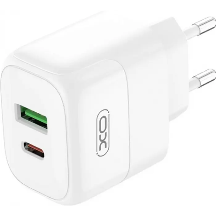 Блочок с быстрой зарядкой, сетевое зарядное устройство XO L137 - 20W PD USB-C & 18W QC USB-A - фото 3