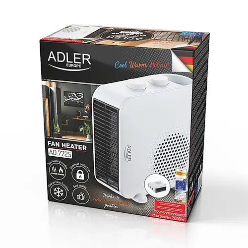 Тепловентилятор Adler AD 7725 white - фото 10
