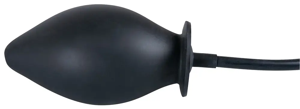 Надувна анальна пробка True Black Inflatable - фото 5