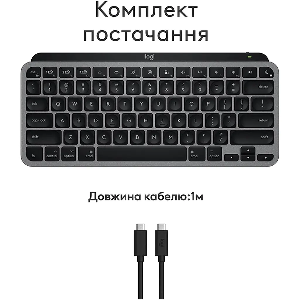 Клавиатура Logitech MX Keys Mini для Mac Space Gray (920-012652) [111485] - фото 5