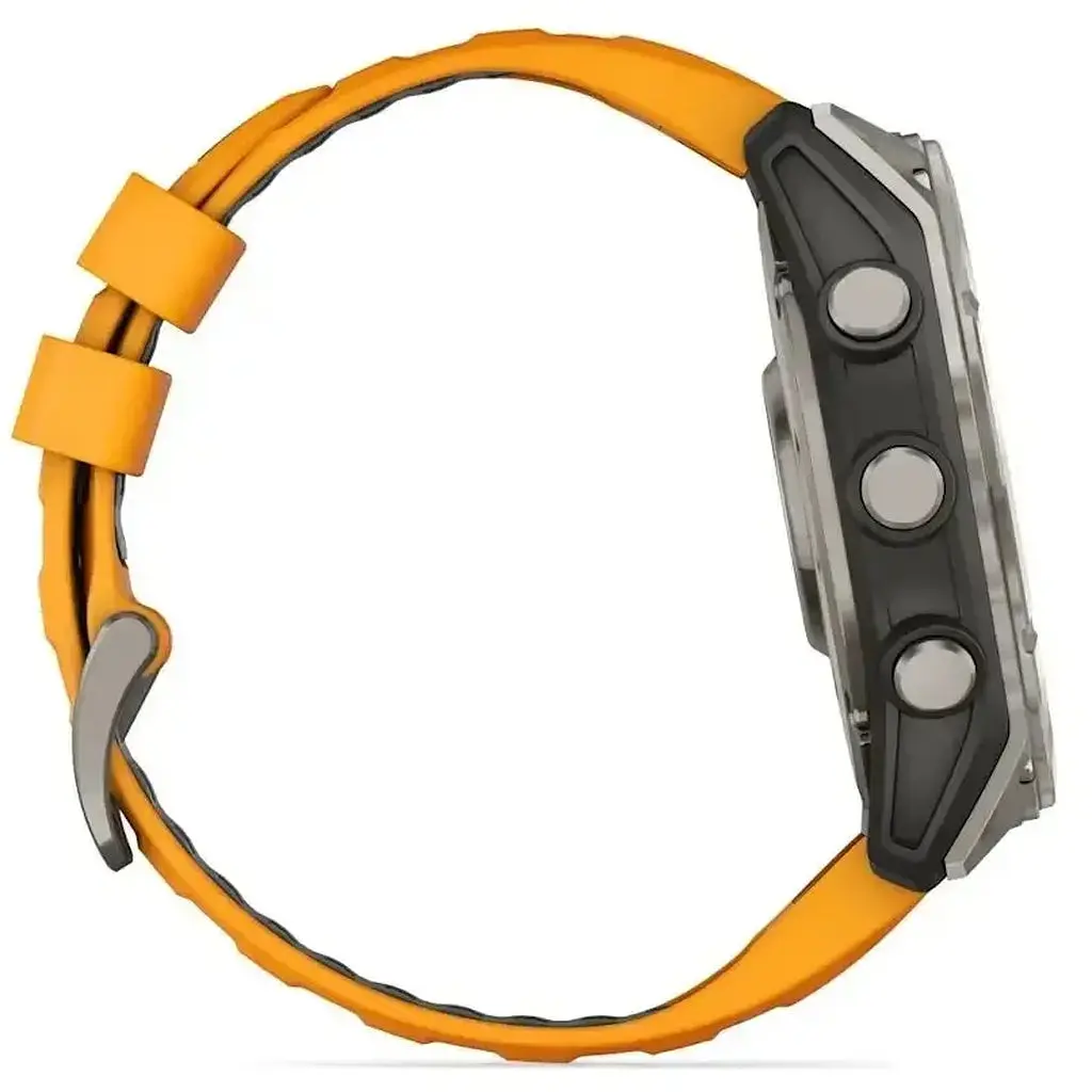 Смарт-годинник Garmin Fenix 8 51mm AMOLED Sapphire Graphite DLC Titanium with Spark Orange Silicone (010-02905-53) - фото 3