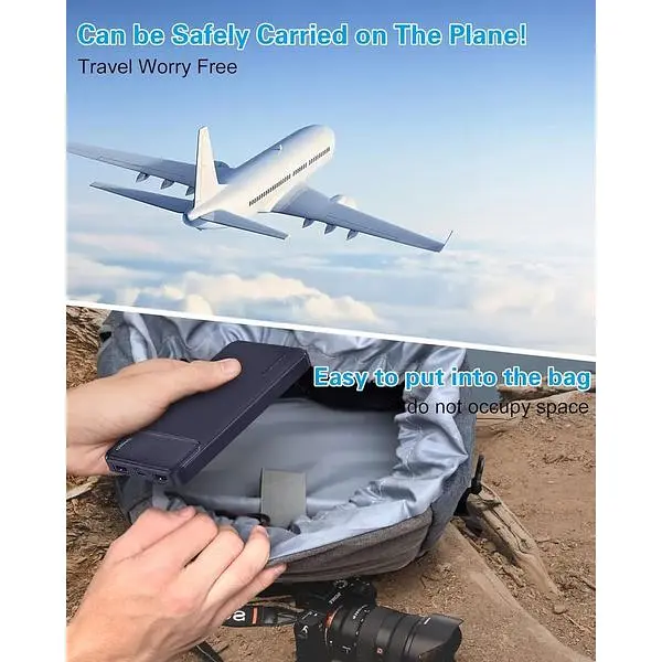Портативний зарядний пристрій AsperX з виходом USB C 10000 мАг пакет з 2 шт. - фото 4