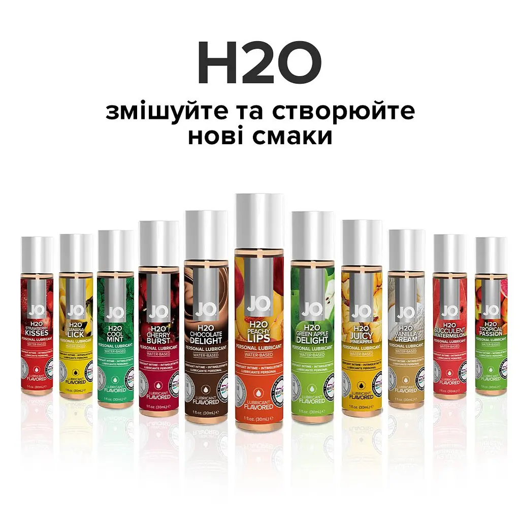 Змазка на водній основі JO H2O — Peachy Lips (120 мл) без цукру, рослинний гліцерин - фото 5