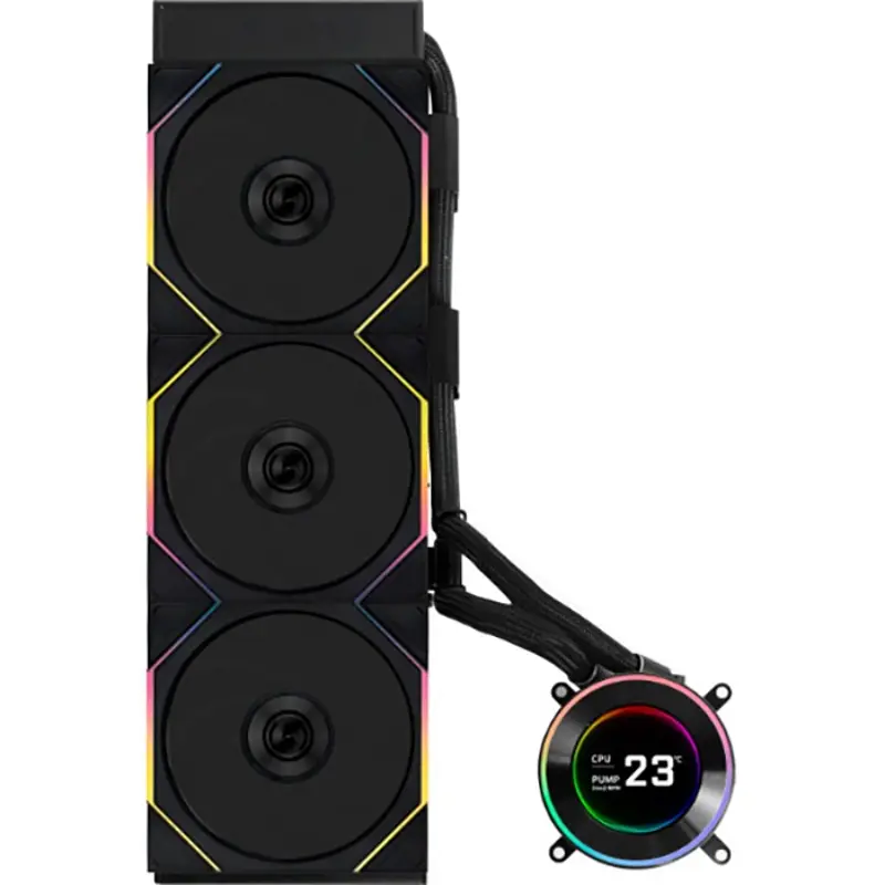 Система водяного охолодження Lian Li HydroShift II LCD-C 360TL Black (G89.GHS2LCD36TB.00) - фото 2