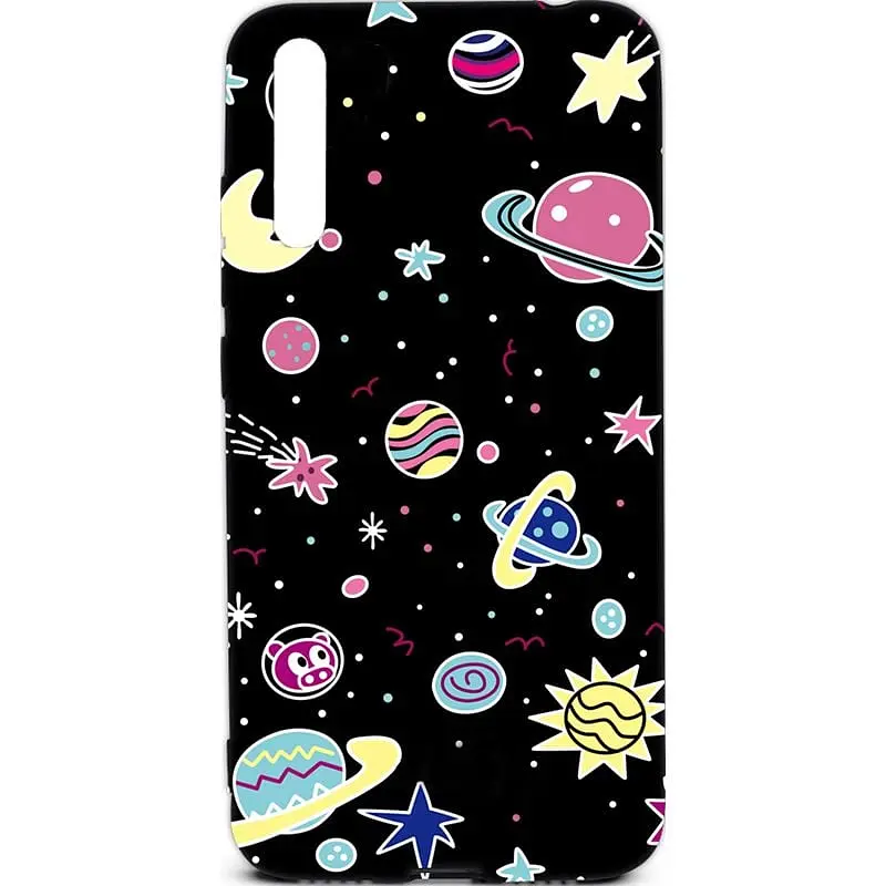 Чехол-накладка Toto Cartoon Soft Silicone TPU Case Xiaomi Mi 9 SE B21 Space Planets Black - фото 2