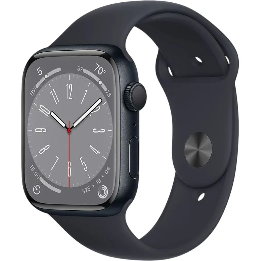 Смарт-часы Apple Watch Series 8 GPS 45mm Midnight Aluminium Case с Midnight Sport Band - Regular, Model A2771 (Grade C) Seller Refurbished - фото 2