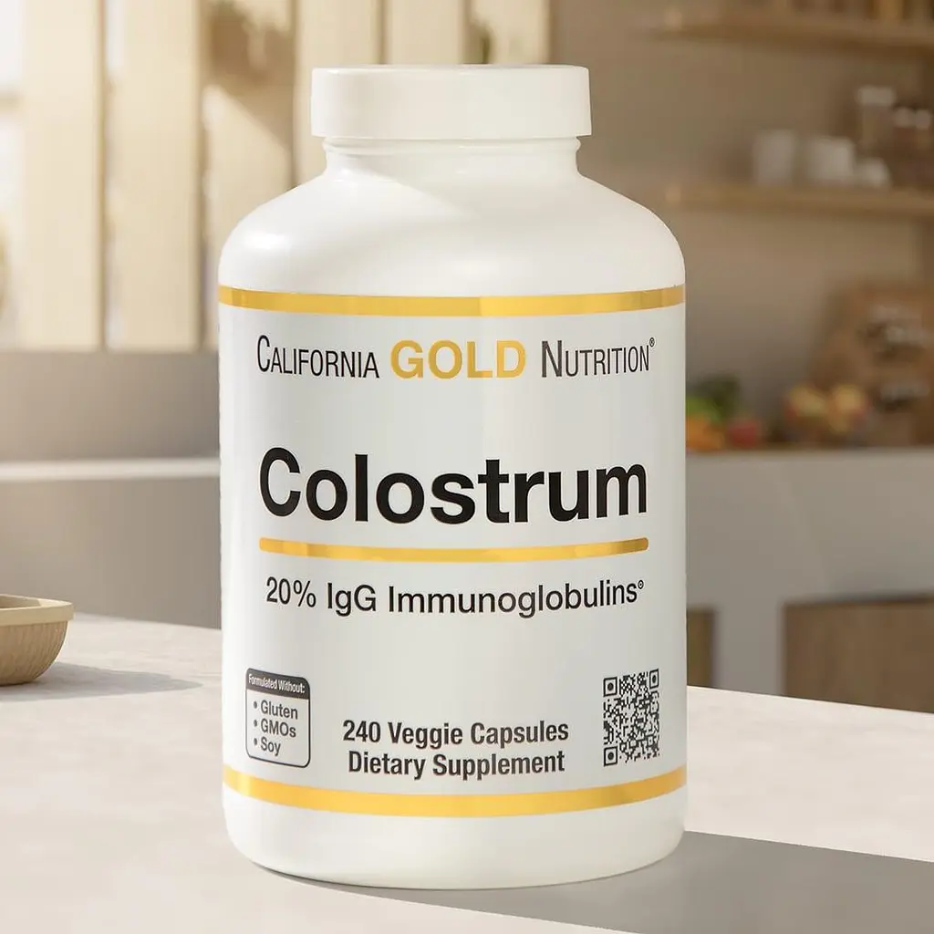Молозиво з 20 % імуноглобулінів IgG (Colostrum), 240 рослинних капсул California Gold Nutrition - фото 4