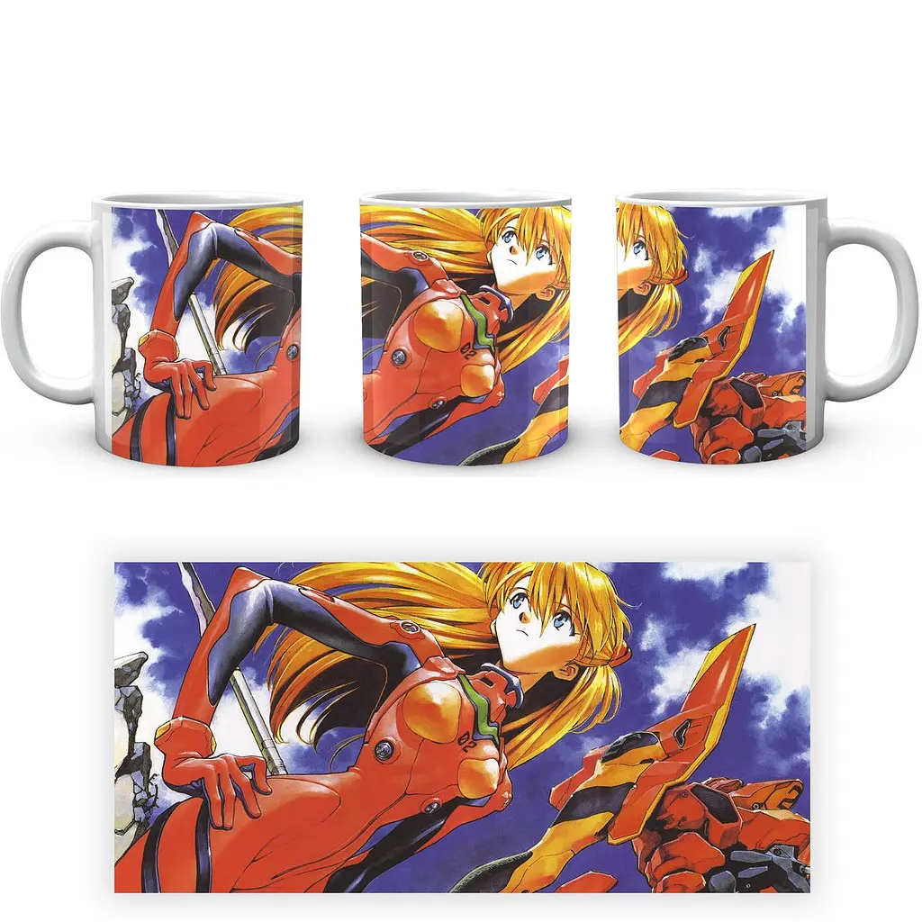 Кружка GeekLand Evangelion Евангелион Аска EVA 002.25 330 мл белая - фото 4