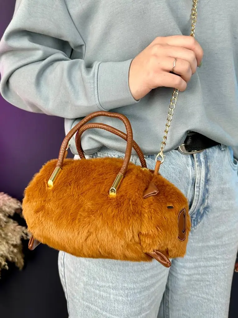 Сумочка у вигляді тваринки котика M 18434 , 1 відділення, ланцюжок на плече - фото 7