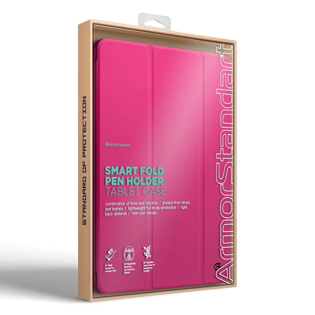 Чехол ArmorStandart Smart Fold Pen для iPad mini 2024 / mini 6 Rose Red (ARM82833) - фото 8