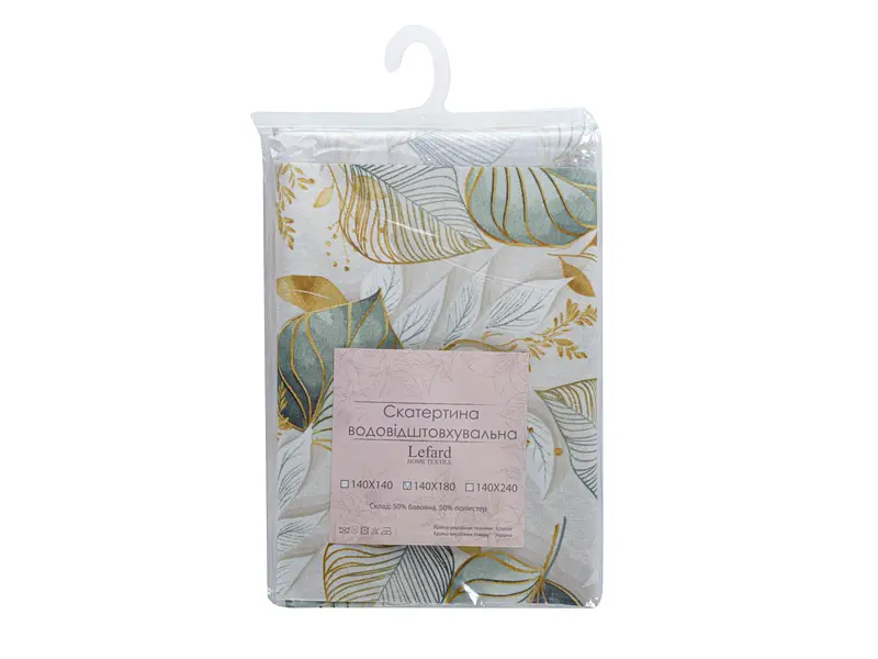 Скатертина Lefard Home Textile Paladium 140х140 см водовідштовхувальна оливкова (715-426) - фото 4
