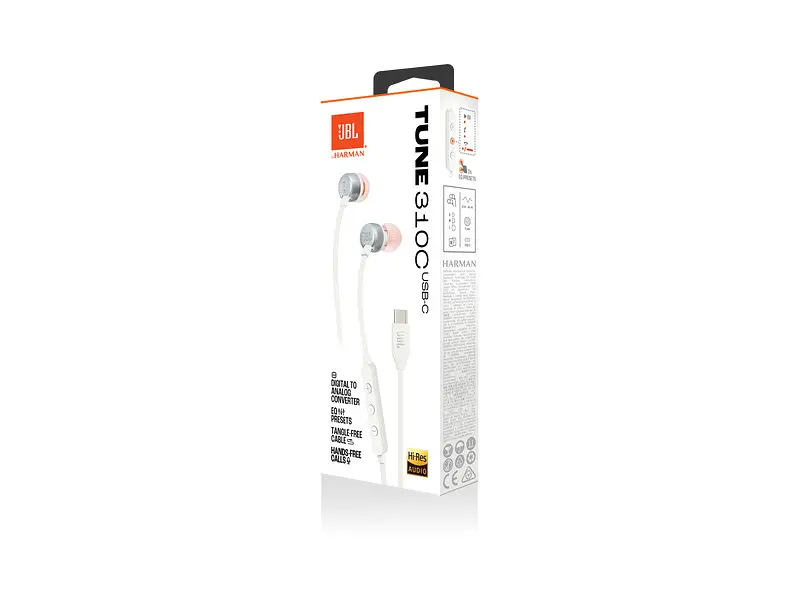 Навушники з мікрофоном JBL Tune 310C White (T310CWHT) - фото 9