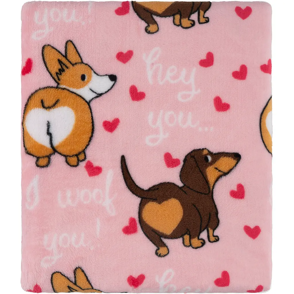 Плед Ardesto Flannel 160 x 200 см песики з сердечками (ART0123PB) - фото 2