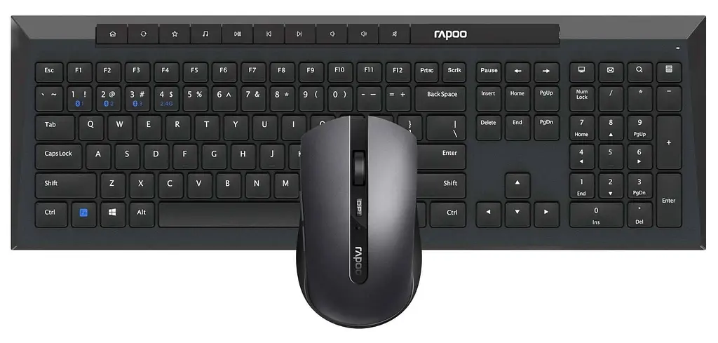 Комплект (Клавіатура та миша) Rapoo 8210M Wireless/Bluetooth White (8210M white) - фото 7