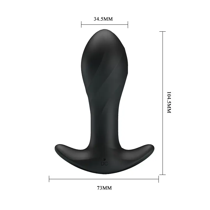 Анальна пробка - Pretty Love Anal Plug Vibrating Massager Black Baile BI-040067 89334 - фото 3