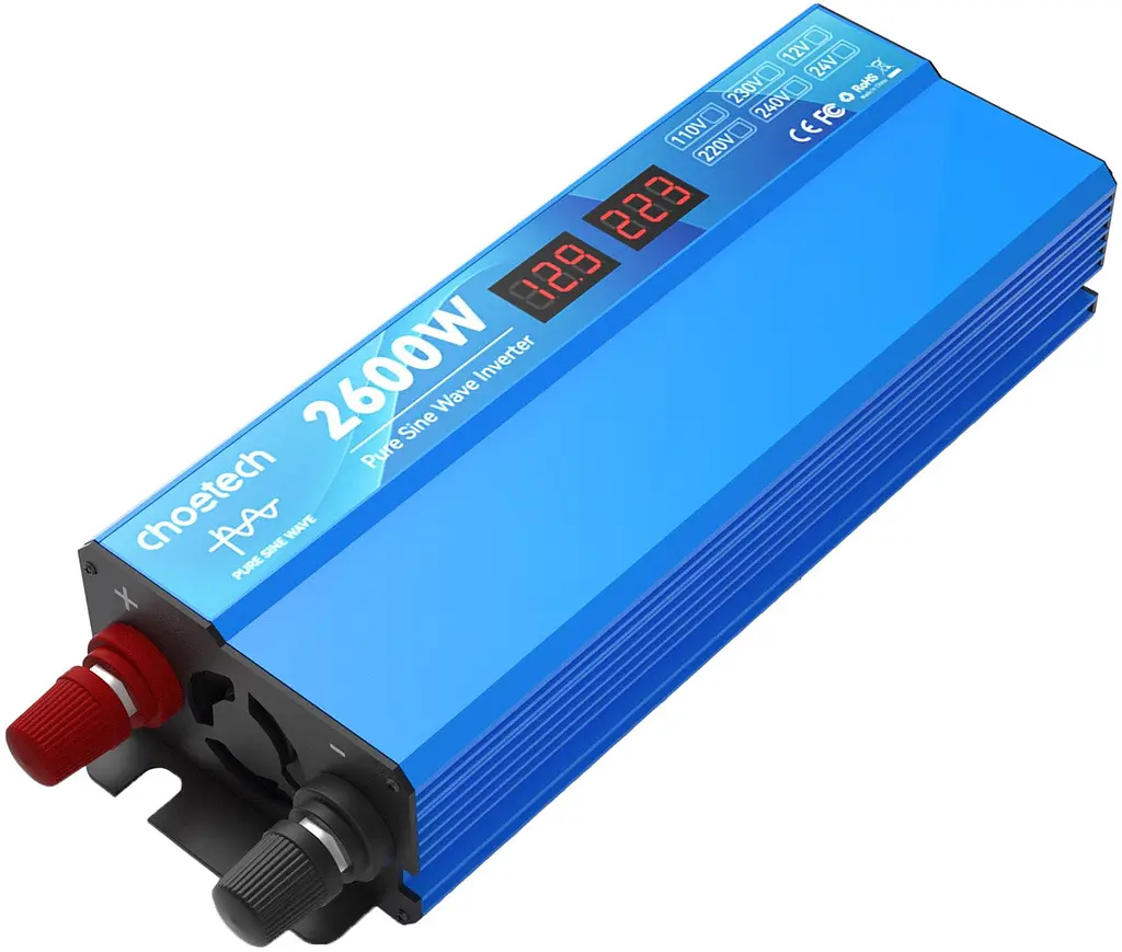 Інвертор автомобільний Choetech 12\220V 2600W (1300Вт), чиста синусоїда - фото 3