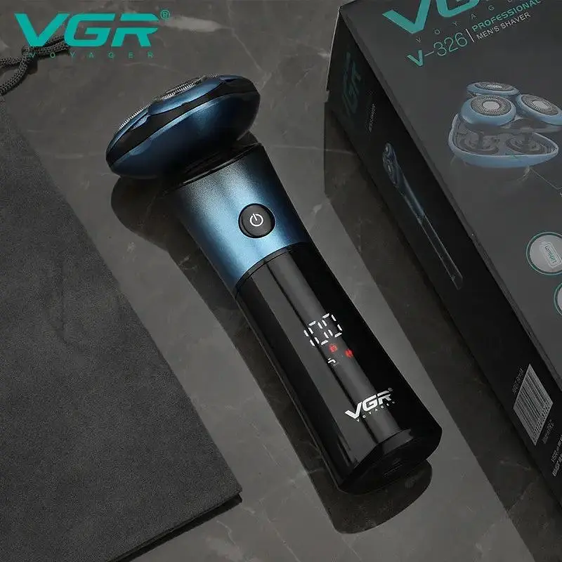 Електробритва VGR V-326 швидке та комфортне гоління чорно-блакитна (41590-16010_483) - фото 5