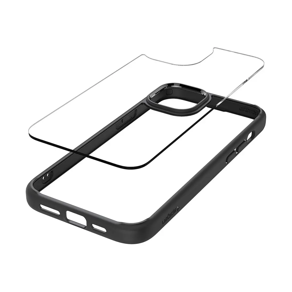 Чехол Spigen Ultra Hybrid для iPhone 15 Plus Matte Black (ACS06657) + защитное стекло - фото 9