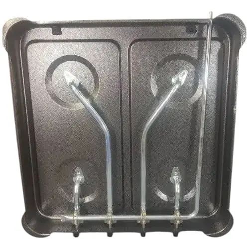 Настільна газова плита на чотири конфорки Domotec MS-6604 газова 0,54 кВт х 4 Коричнева - фото 7