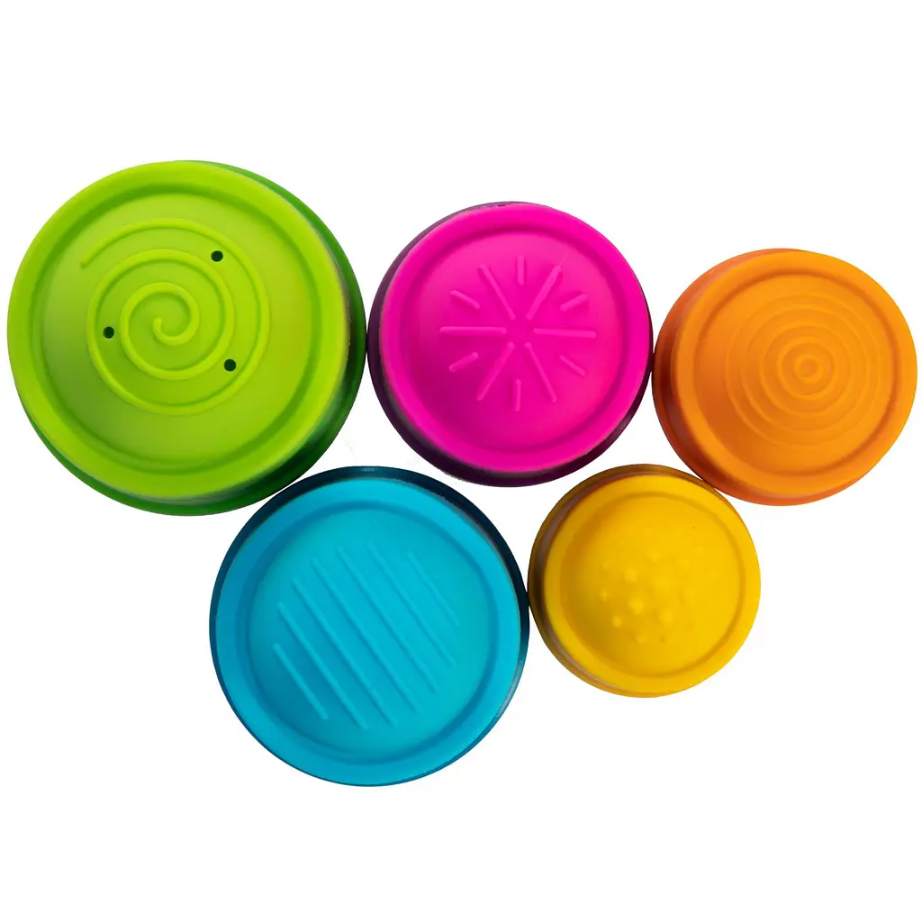 Пирамидка Fat Brain Toys dimpl stack Чашки тактильная (F293ML) - фото 3
