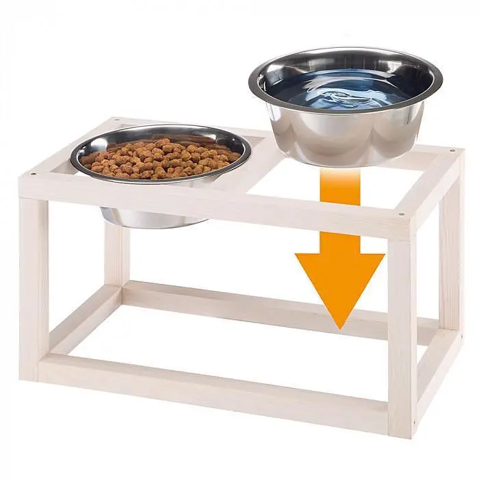 Миски для собак і кішок на дерев'яній підставці Ferplast Desco Wood 03 (FR70010358) - фото 3