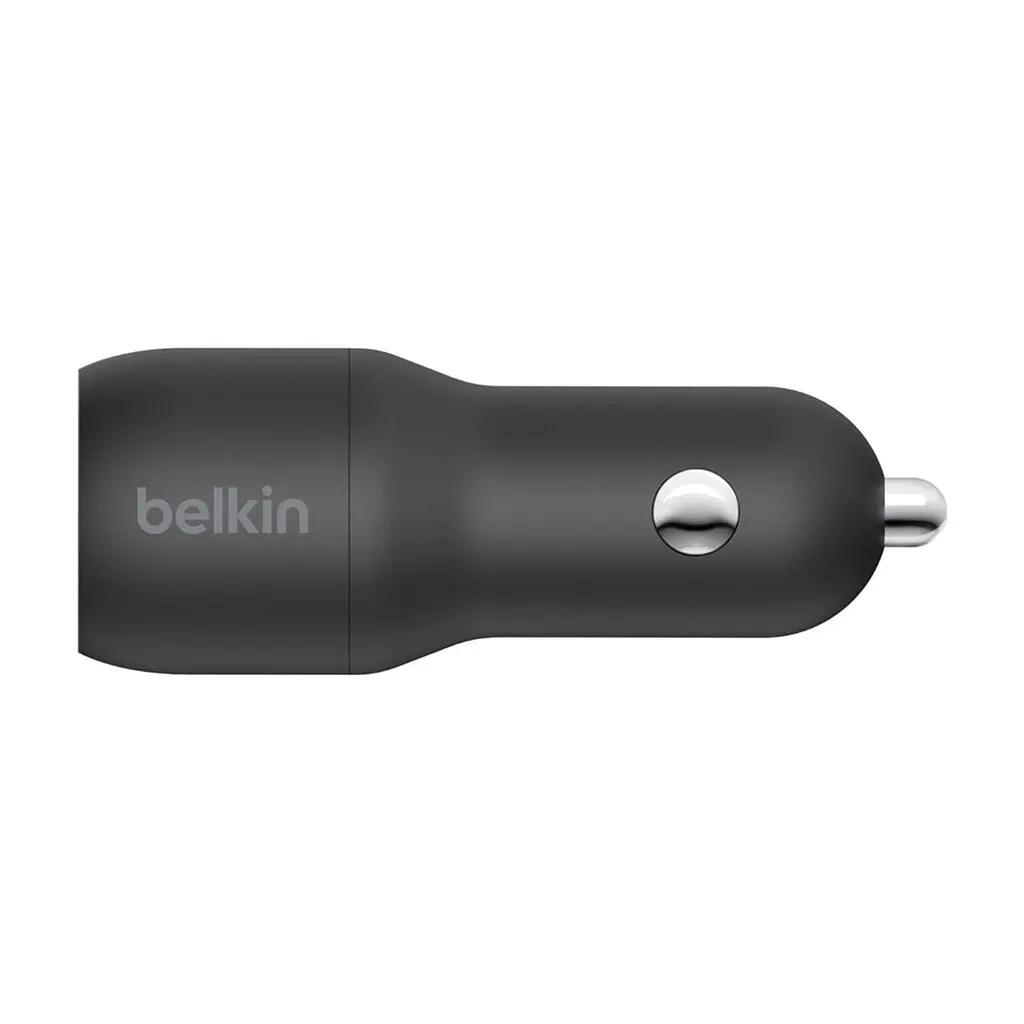 Зарядний пристрій Belkin Car Charger (24W) Dual USB-A, USB-A - USB-C, 1m, black (CCE001BT1MBK) - фото 3