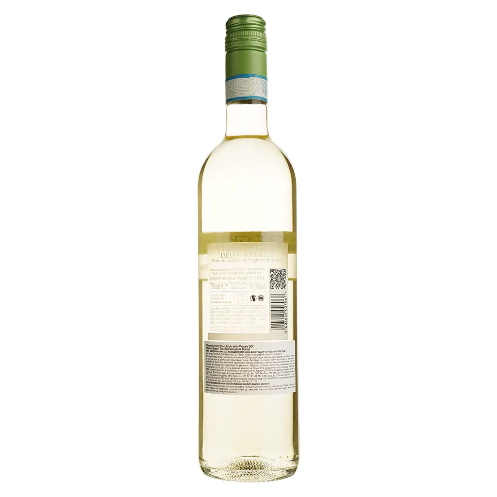 Вино Marchesi Ervani Pinot Grigio Provincia di Pavia IGT, біле, сухе, 11,5%, 0,75 л - фото 2