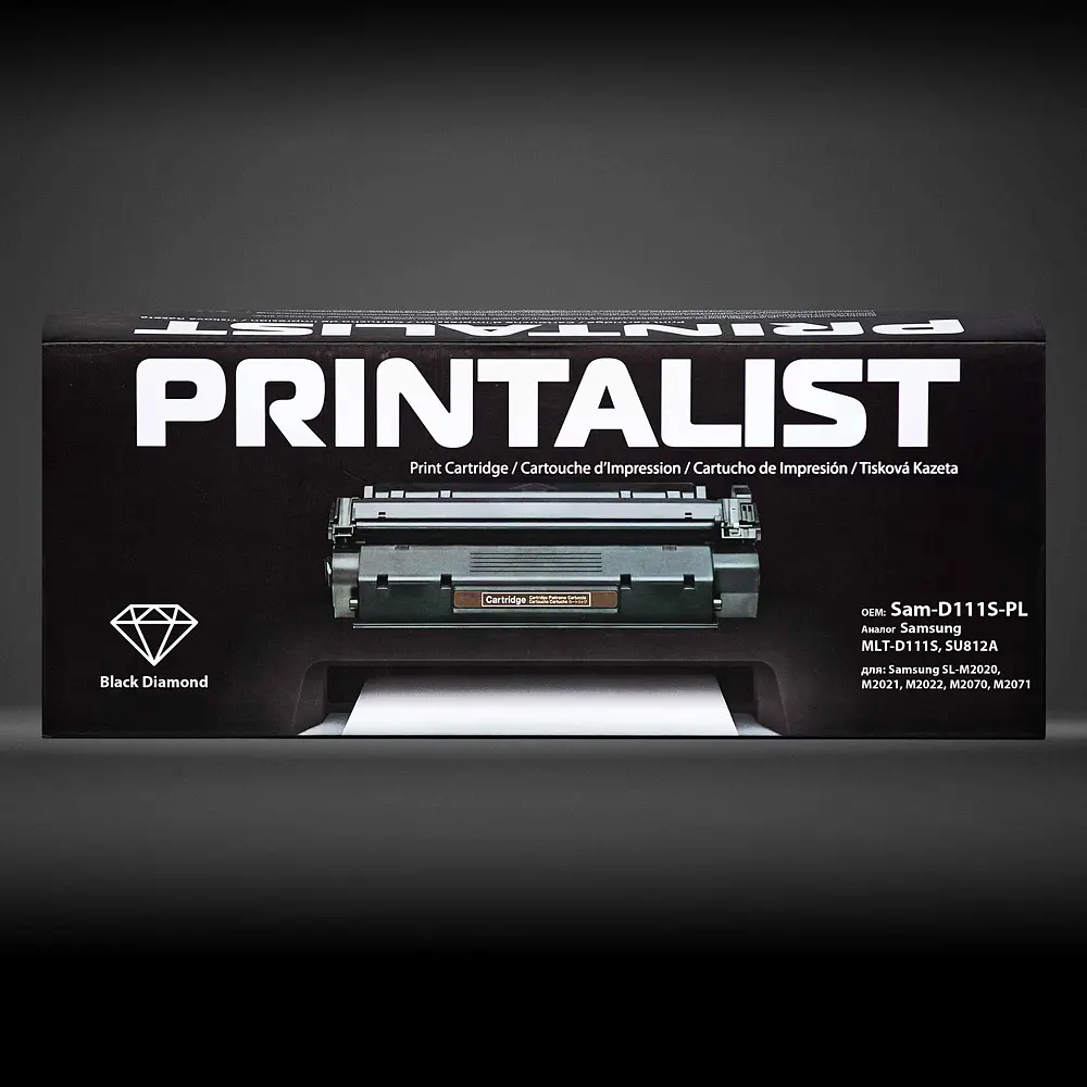 Картридж тон. PRINTALIST для Samsung SL-M2020/2070/2070FW аналог MLT-D111S, SU812A Black ( 1000 ст.) (Sam-D111S-PL) - фото 3