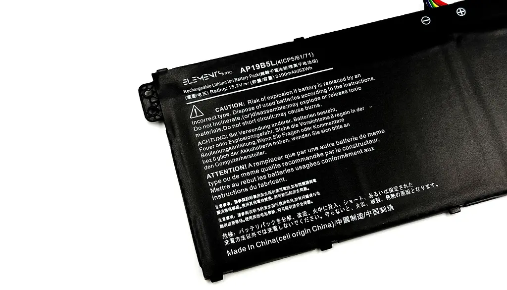 Акумулятор для Acer Aspire 5 A515-56 A515-55 A515-43 Vero AV15-51 Swift 3 SF314-42 TravelMate P2 P215-52 15.2V 3400 mAh (AP19B5L-4S1P-3400) - фото 2