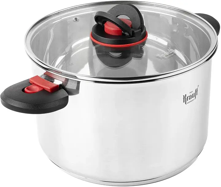 Каструля з кришкою Krauff 26-303-022 6.1 л 24 см срібляста - фото 2