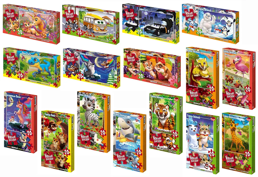 Пазлы мягкие Danko Toys, 20 элементов, S20-09 (в ассортименте) - фото 9