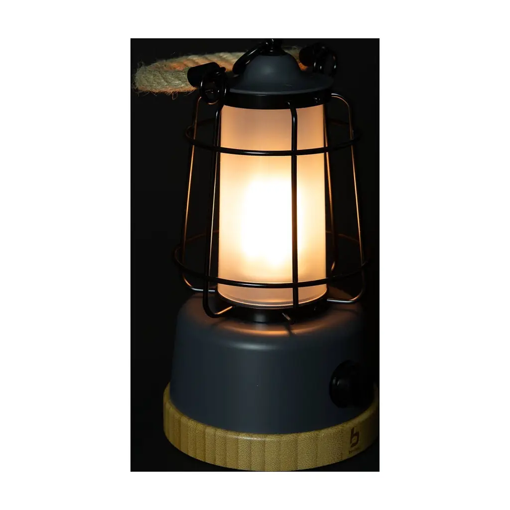 Ліхтар Bo-Camp Harlington Rechargable Dimming 370 Lumen Bamboo-Grey (5818921) (DAS303872) - фото 2