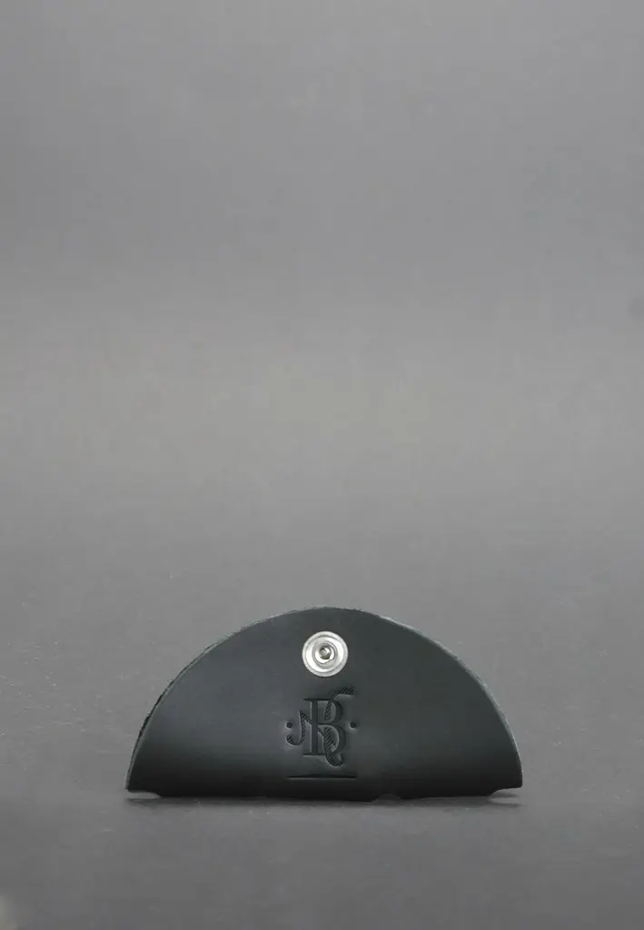 Шкіряний холдер для навушників та проводів чорний - фото 3