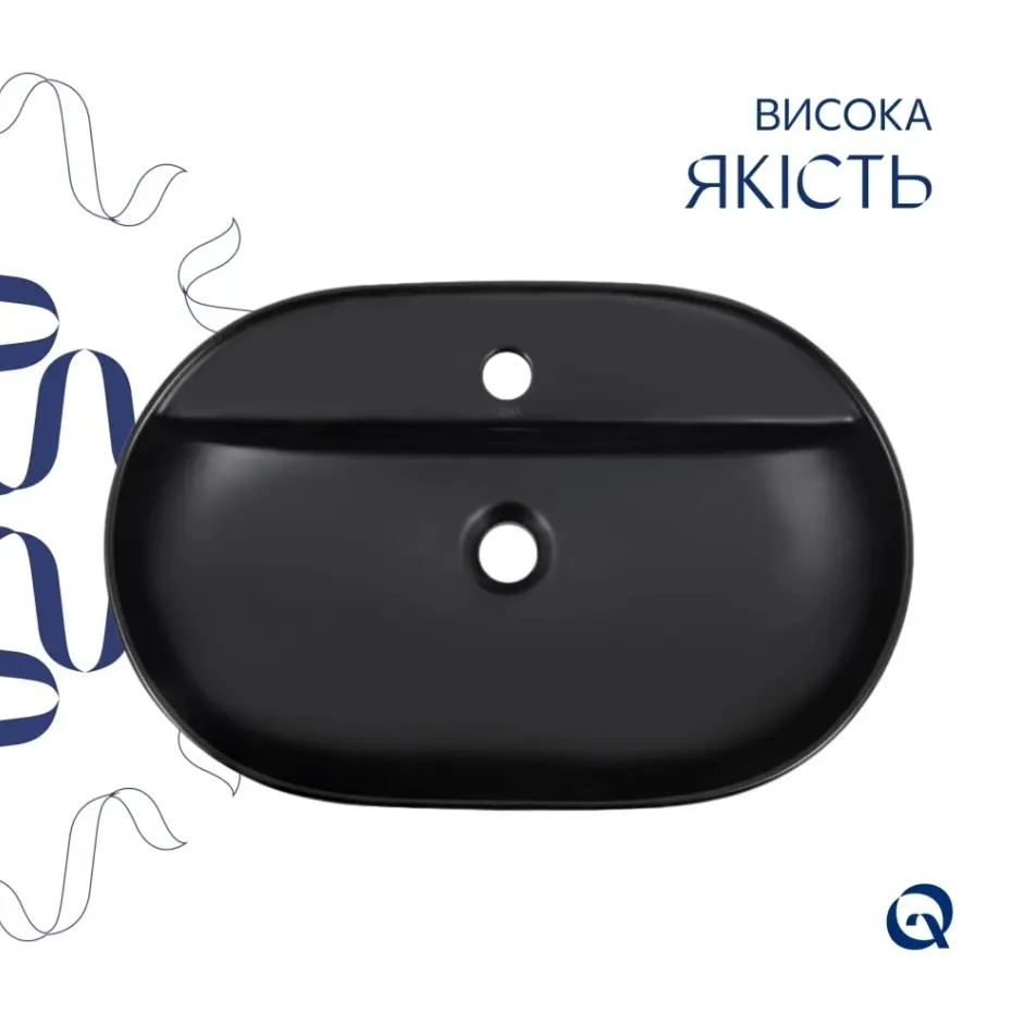 Раковина накладная Qtap Scorpio 600x400x120 Matt Black с донным клапаном QT142203MBMBN48469 - фото 4